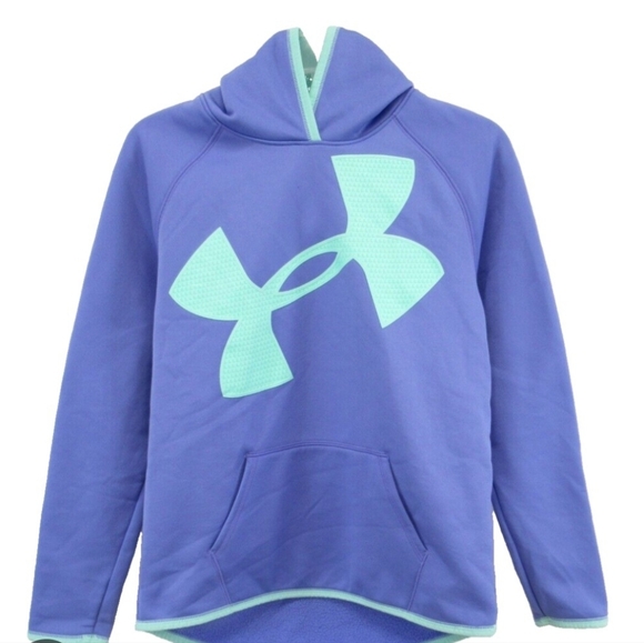 Under Armour Other - Under Armour Purple Pullover Hoodie with Aqua Logo